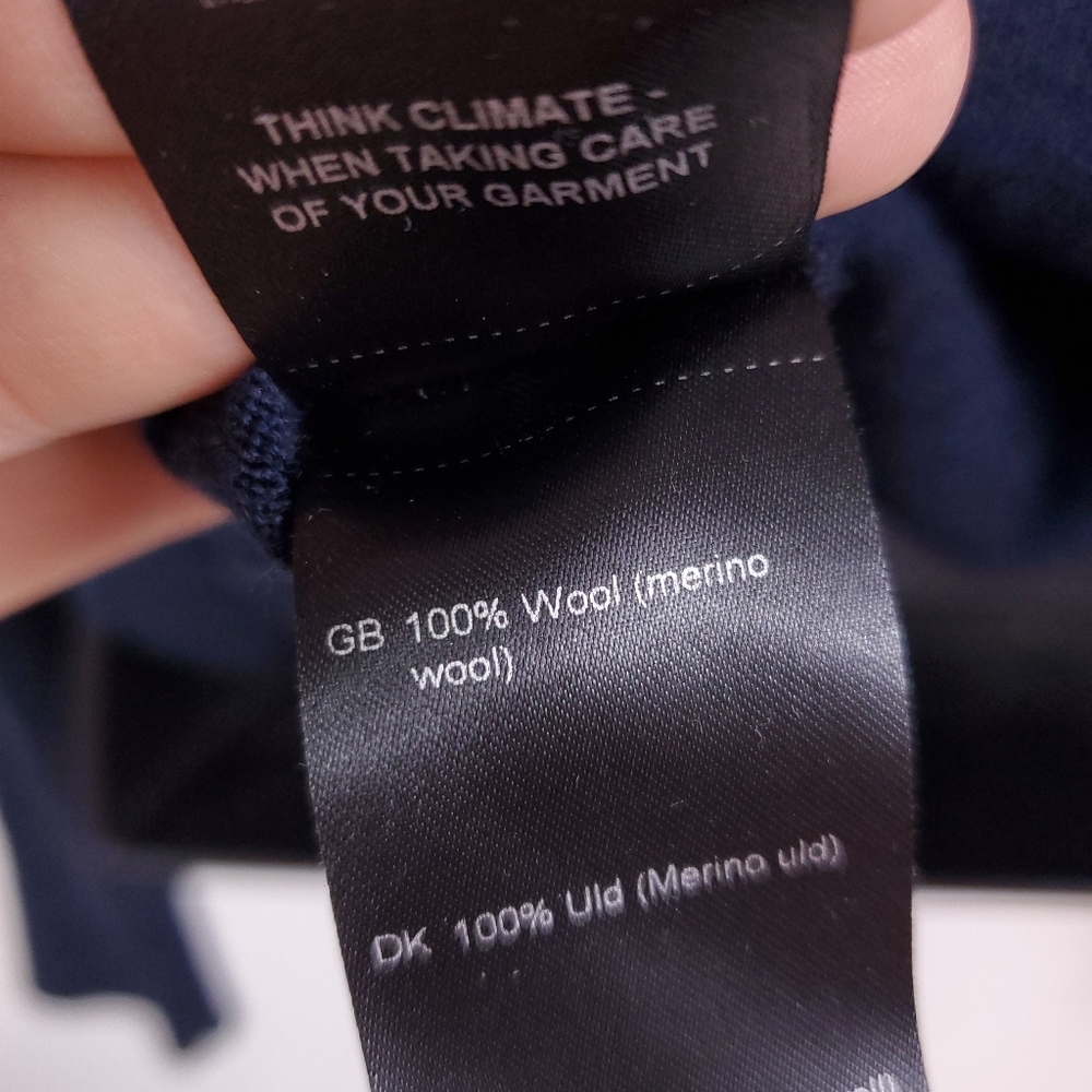 Samsoe Samsoe Total Eclipse Melange Navy Wool Sweater - Picture 6 of 7